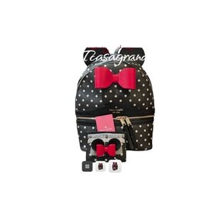NWT KATE SPADE ♠️ 2pc set Disney X KSNY Minnie MOUSE DOME BACKPACK Cardholder
